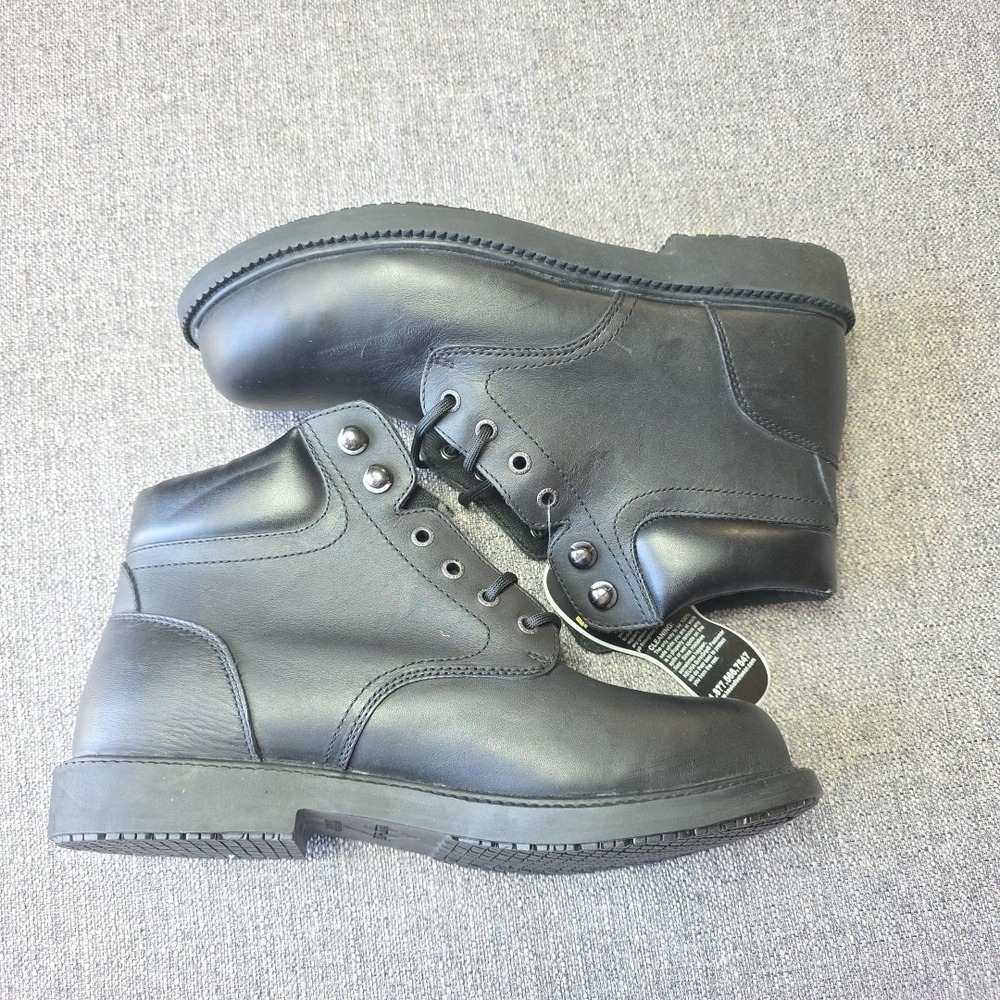 Keuka Cafe Sure Grip Safety Toe Work Boots Mens size 10 Black